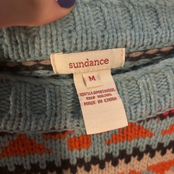 Sundance 100% Lambswool Patterned Sweater – Size M – GUC Western Boho Cabincore - Picture 5 of 8
